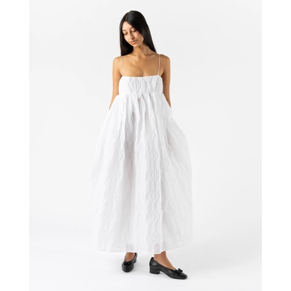 NWT Cecilie Bahnsen Vilma Dress in White Couture Wedding Gown Dramatic Bow Bride - Picture 5 of 16